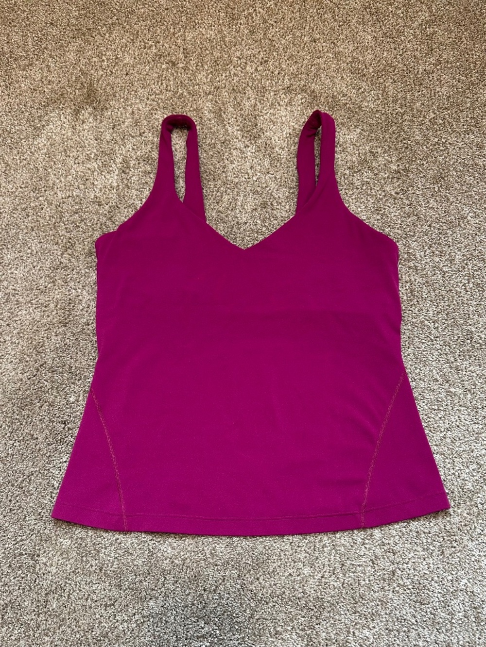 Lululemon Align Tank Top Magenta Purple Built-In Bra Yoga Size 8